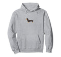 Minimalist Dachshund Art Pocket Doxie Hoodie - Custom Art Print for Adults - T-Shirt, Sweatshirt, Hoodie