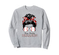Busy Raising Ballers Messy Bun Funny Sweatshirt - Graphic Print for Adults - T-Shirt, Sweatshirt, Hoodie