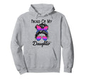 Proud My Bisexual Daughter Messy Bun Hoodie - Unique Graphic for Adults - T-Shirt, Sweatshirt, Hoodie