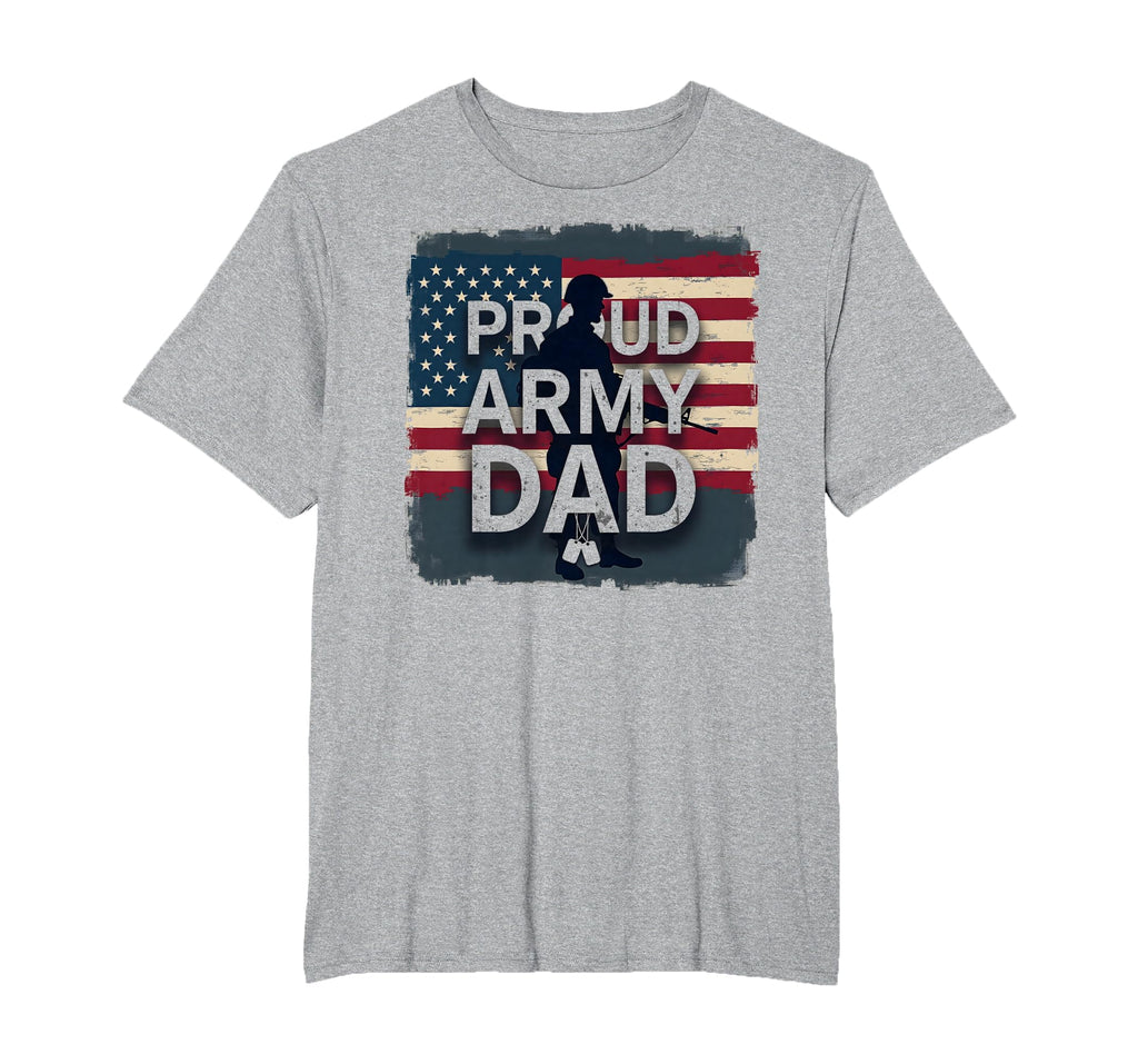 Proud Army Dad Patriotic Military T-Shirt - Minimalist Print for Adults - T-Shirt, Sweatshirt, Hoodie
