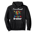 Im Proud Autism Brother Heart Gifts Hoodie - Minimalist Print Unisex - T-Shirt, Sweatshirt, Hoodie