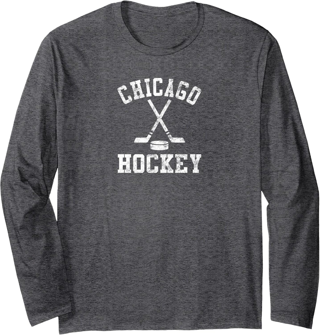Vintage Chicago Hockey Merch - Adult & Kids T-Shirts, Sweatshirts & Hoodies apparel design preview 1