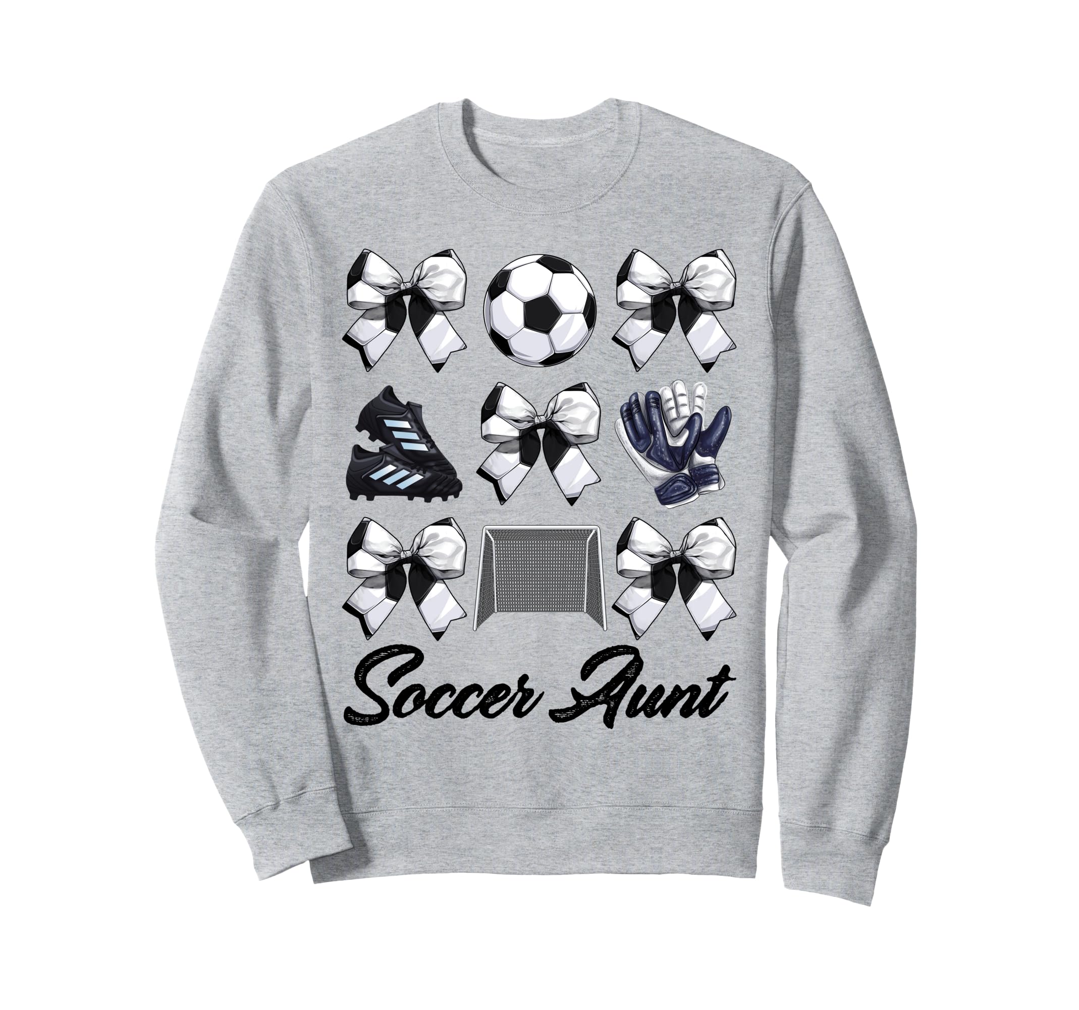 Soccer Aunt Bow Soccer Mom Mommy Sweatshirt - Graphic Print for Adults - T-Shirt, Sweatshirt, Hoodie
