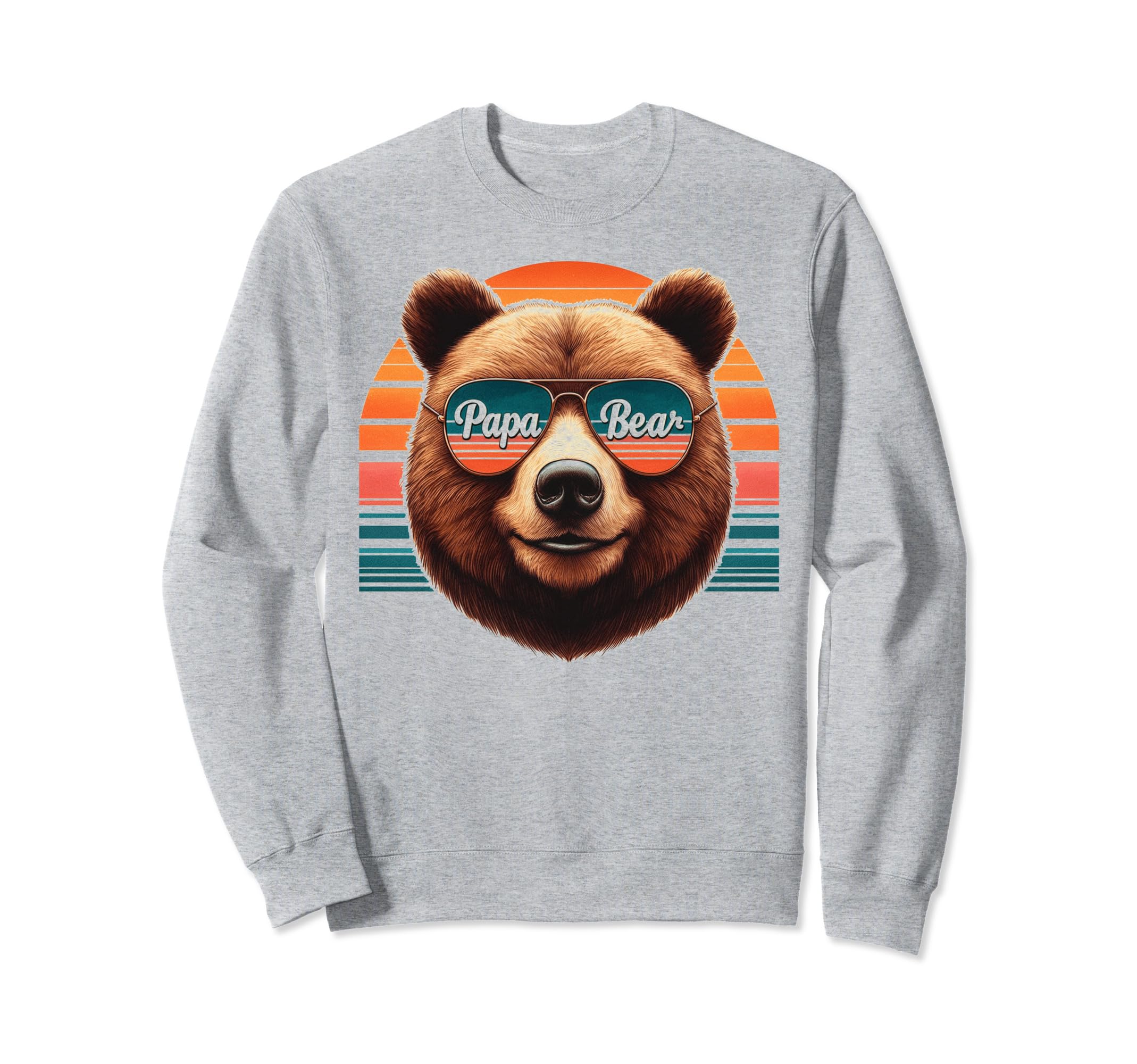 Papa Bear Sunglasses Funny Bear Dad Sweatshirt - Trendy Graphic for Adults - T-Shirt, Sweatshirt, Hoodie