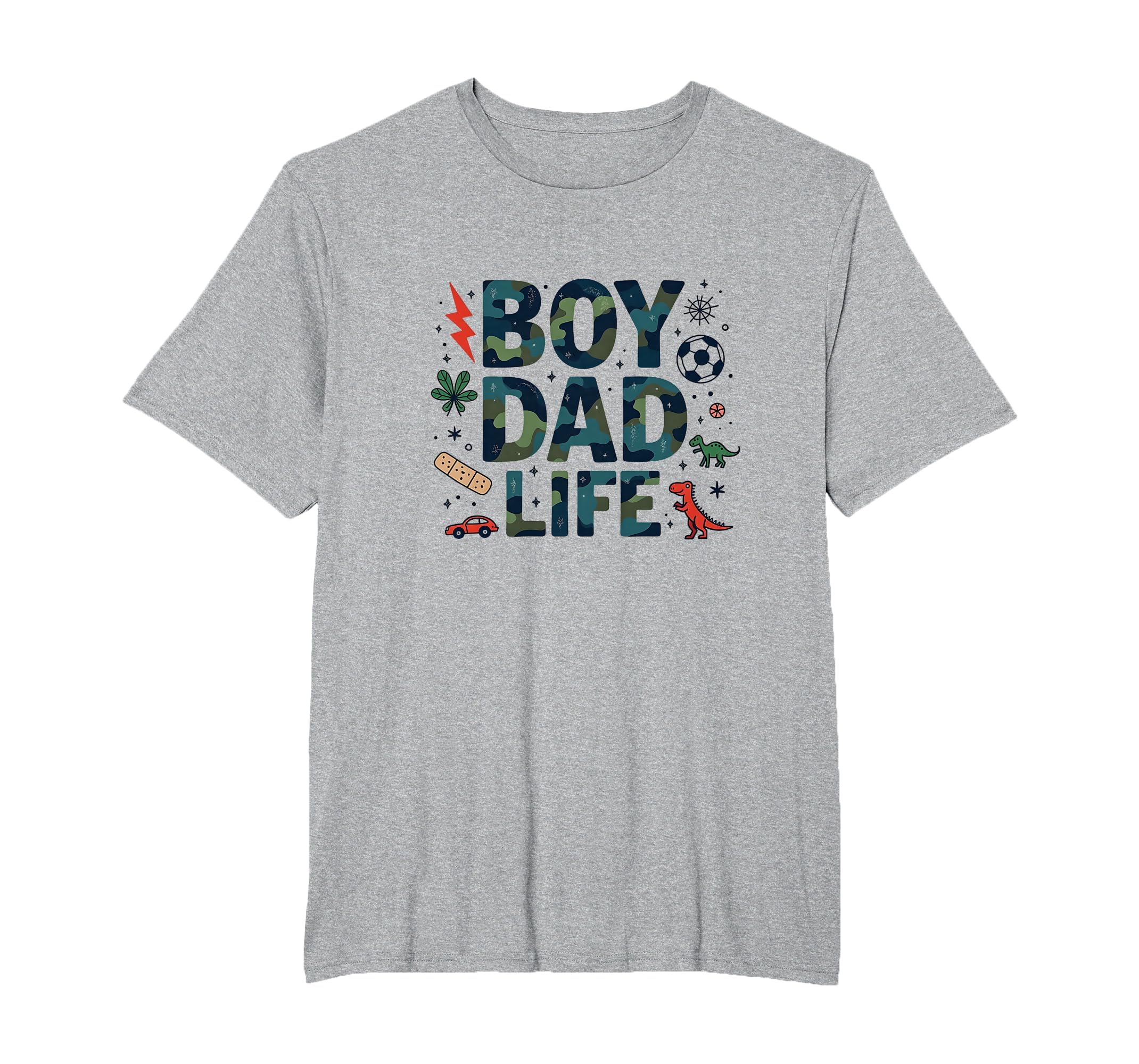 Dad Life Adventure Camo Dinosaur T-Shirt - Custom Art Print for Adults - T-Shirt, Sweatshirt, Hoodie