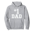 1 Dad Number One Fathers Day Dad Hoodie - Minimalist Print Unisex - T-Shirt, Sweatshirt, Hoodie