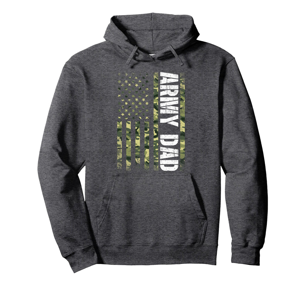 Proud Army Dad United States Usa Flag Hoodie - Casual Everyday Wear Unisex - T-Shirt, Sweatshirt, Hoodie