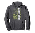 Proud Army Dad United States Usa Flag Hoodie - Casual Everyday Wear Unisex - T-Shirt, Sweatshirt, Hoodie