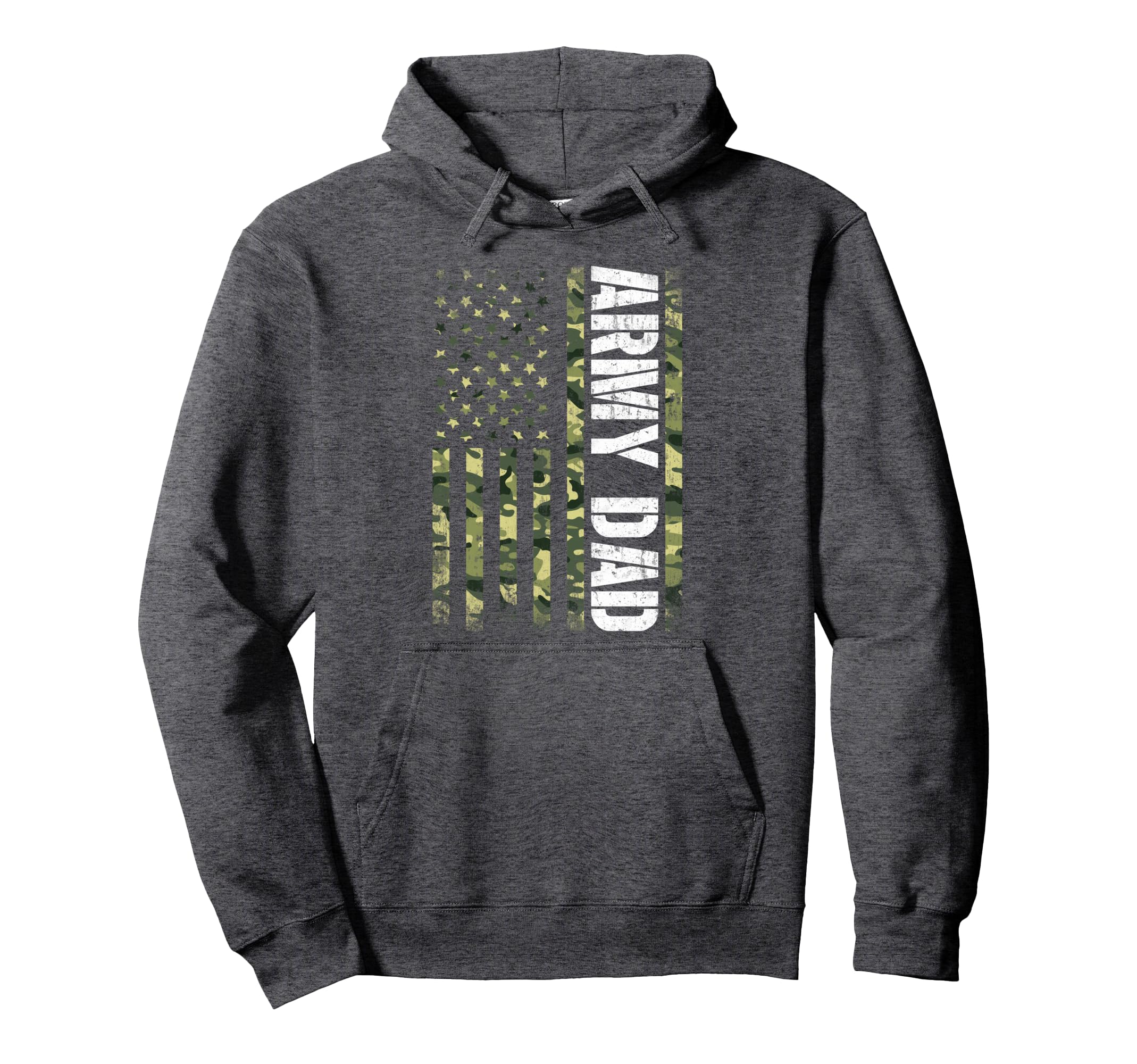 Proud Army Dad United States Usa Flag Hoodie - Casual Everyday Wear Unisex - T-Shirt, Sweatshirt, Hoodie
