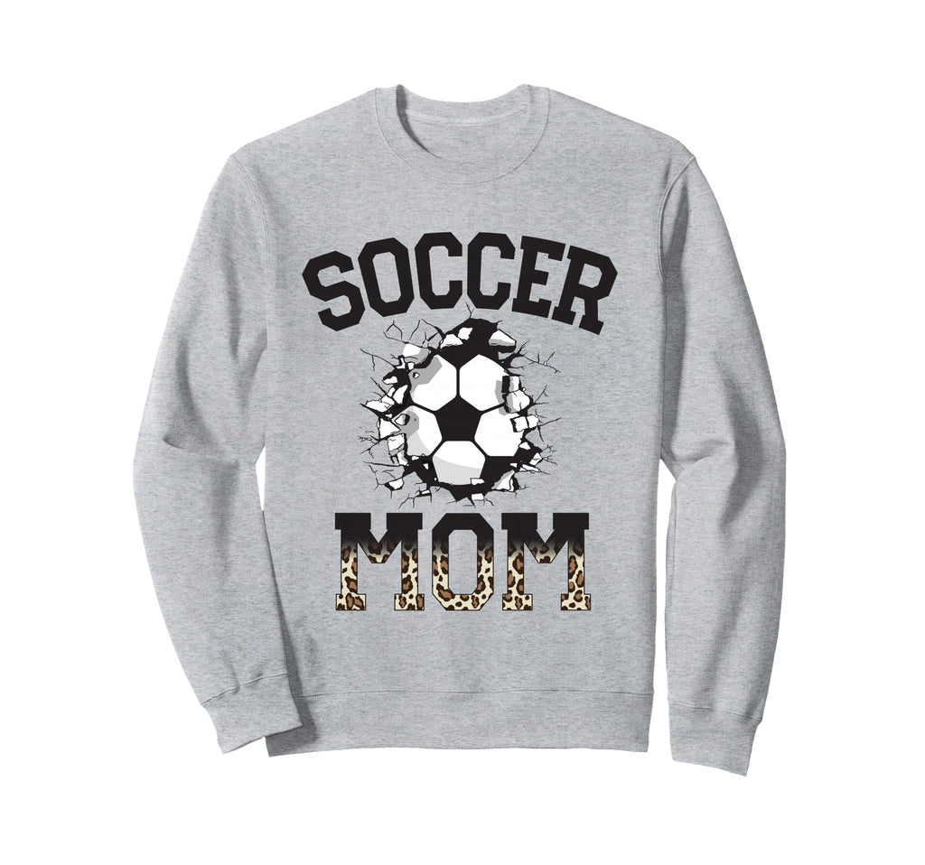Womens Soccer Leopard Mom Soccer Sweatshirt - Casual Everyday Wear Unisex - T-Shirt, Sweatshirt, Hoodie