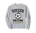 Womens Soccer Leopard Mom Soccer Sweatshirt - Casual Everyday Wear Unisex - T-Shirt, Sweatshirt, Hoodie