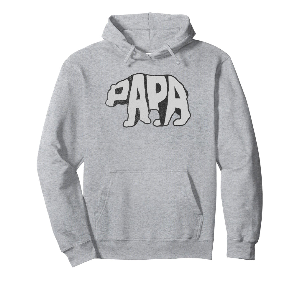 Trendy Centered Papa Bear Hoodie - Unique Graphic Men Women - T-Shirt, Sweatshirt, Hoodie
