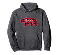 Daddy Bear Black Red Buffalo Check Hoodie - Trendy Graphic for Adults - T-Shirt, Sweatshirt, Hoodie
