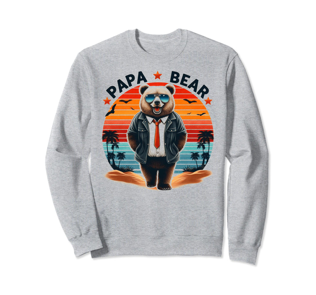 Papa Bear Sunglasses Funny Bear Dad Sweatshirt - Fun Novelty Design Unisex - T-Shirt, Sweatshirt, Hoodie