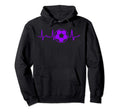 Soccer Players Purple Soccer Ball Hoodie - Casual Everyday Wear Men Women - T-Shirt, Sweatshirt, Hoodie