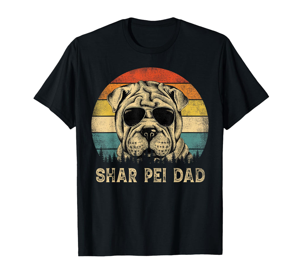 Shar Pei Dad Dog Lovers Fathers Day T-Shirt - Graphic Print for Adults - T-Shirt, Sweatshirt, Hoodie