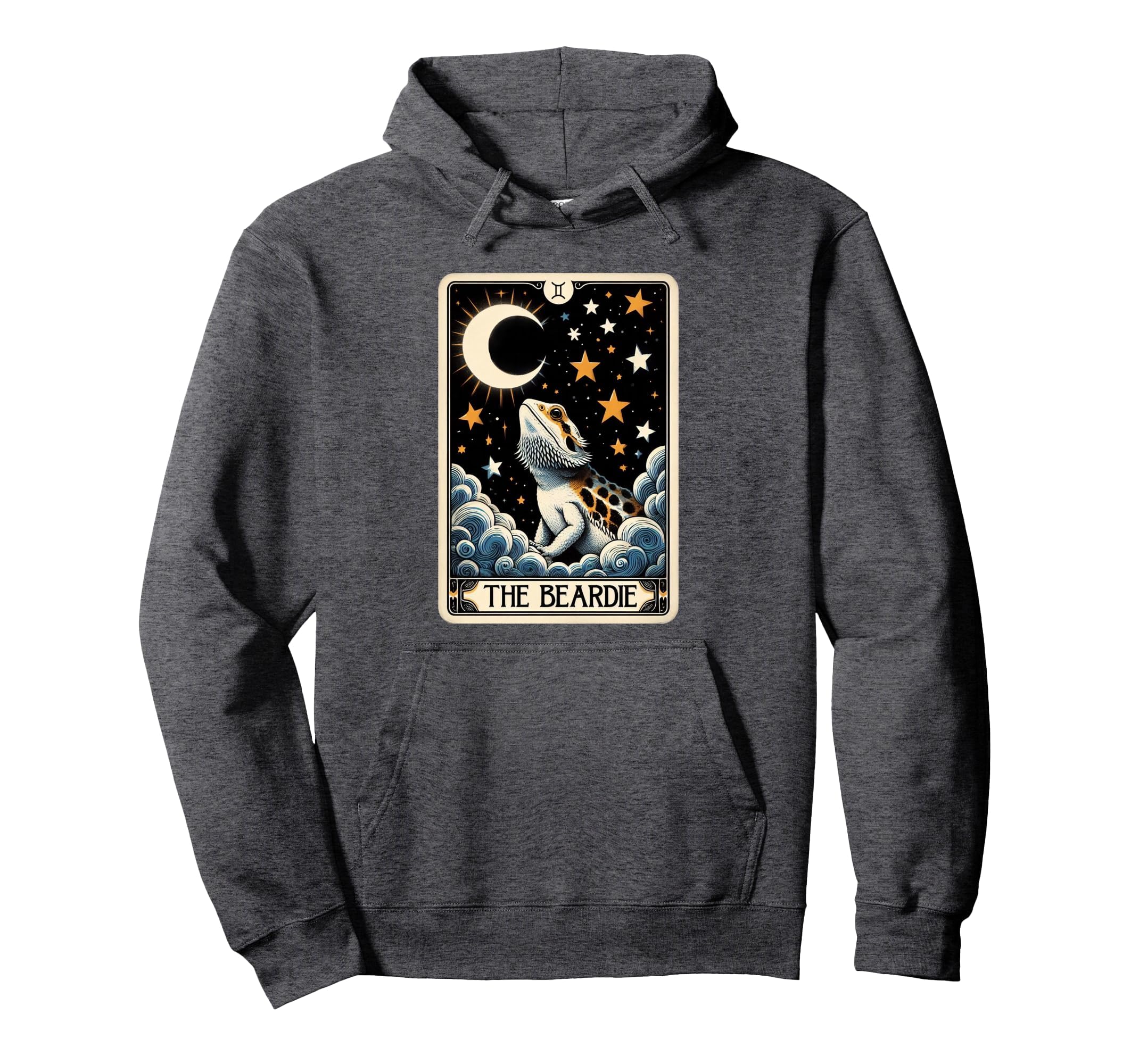 Bearded Dragon Tarot Card Beardie Mom Hoodie - Custom Art Print for Adults - T-Shirt, Sweatshirt, Hoodie