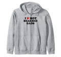 Hot Bearded Dads Heart Love Sweatshirt - Fun Novelty Design for Adults - T-Shirt, Sweatshirt, Hoodie