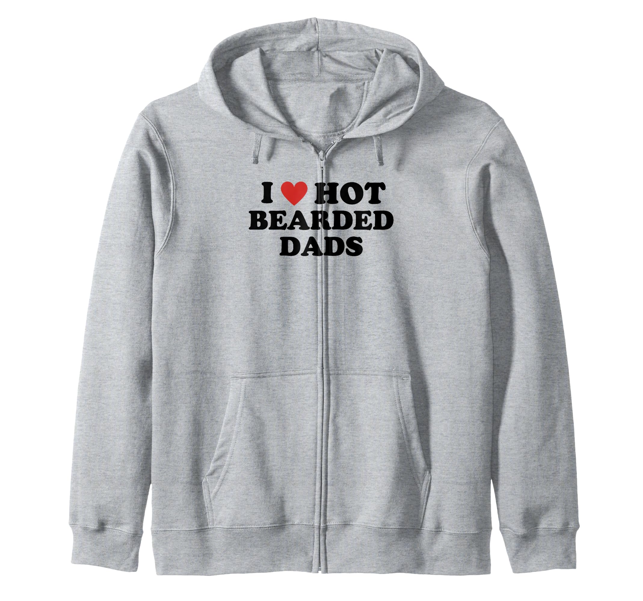 Hot Bearded Dads Heart Love Sweatshirt - Fun Novelty Design for Adults - T-Shirt, Sweatshirt, Hoodie