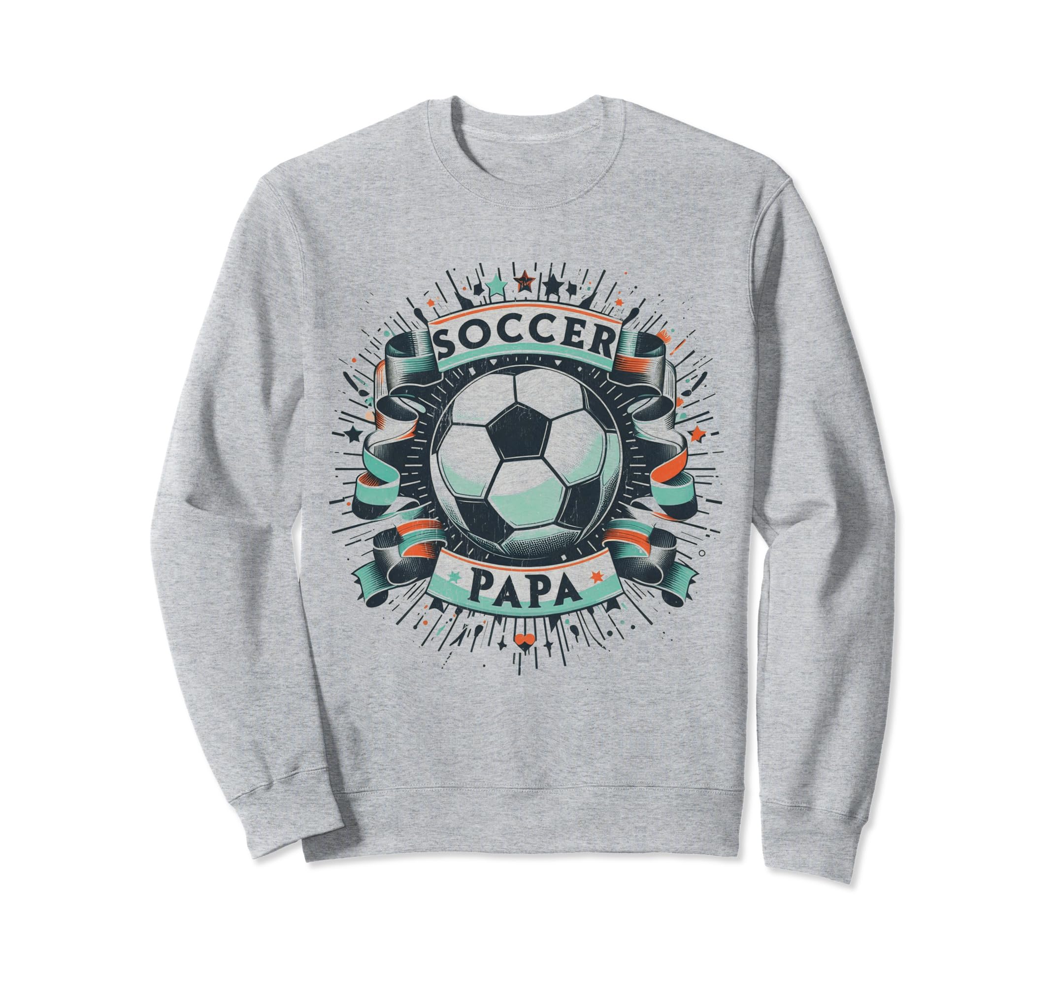 Soccer Papa Family Matching Dad Sweatshirt - Custom Art Print Men Women - T-Shirt, Sweatshirt, Hoodie