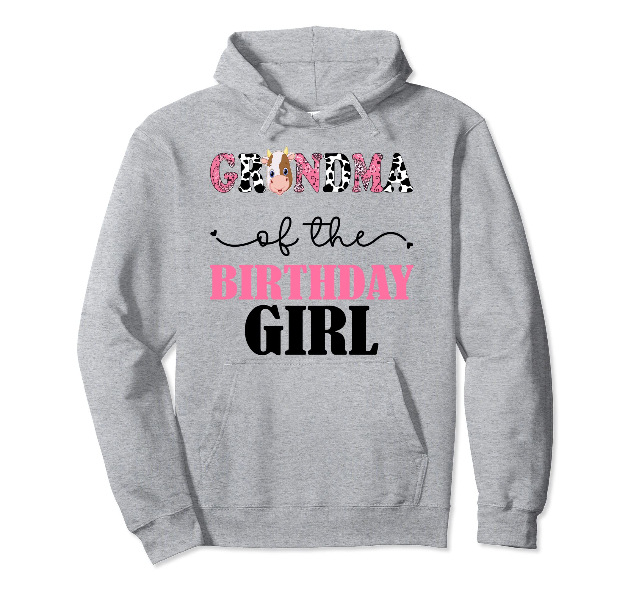 Grandma Birthday Cow Farm 1St Birthday Hoodie - Aesthetic Graphic Unisex - T-Shirt, Sweatshirt, Hoodie