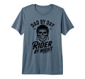 Dad Day Rider Night Funny Motorcycle Dad T-Shirt - Graphic Print Men Women - T-Shirt, Sweatshirt, Hoodie