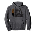 Black Bald And Bearded Face African Hoodie - Minimalist Print Men Women - T-Shirt, Sweatshirt, Hoodie
