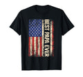 Best Papa Ever Us American Flag Gifts T-Shirt - Minimalist Print Unisex - T-Shirt, Sweatshirt, Hoodie