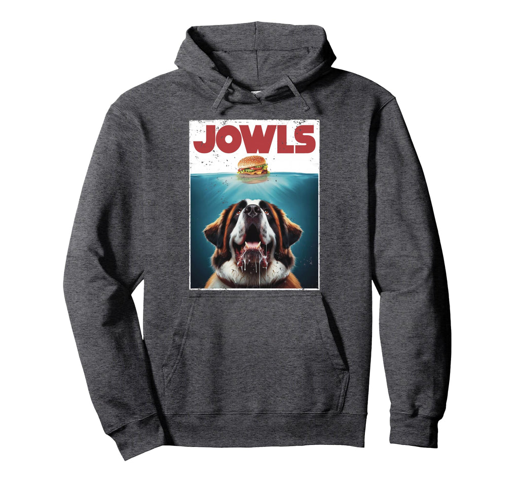 Funny St Bernard Jowls Burger Saint Hoodie - Custom Art Print for Adults - T-Shirt, Sweatshirt, Hoodie