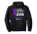 I Wear Purple My Dad Pancreatic Cancer Ideas Hoodie - Unique Graphic Unisex - T-Shirt, Sweatshirt, Hoodie