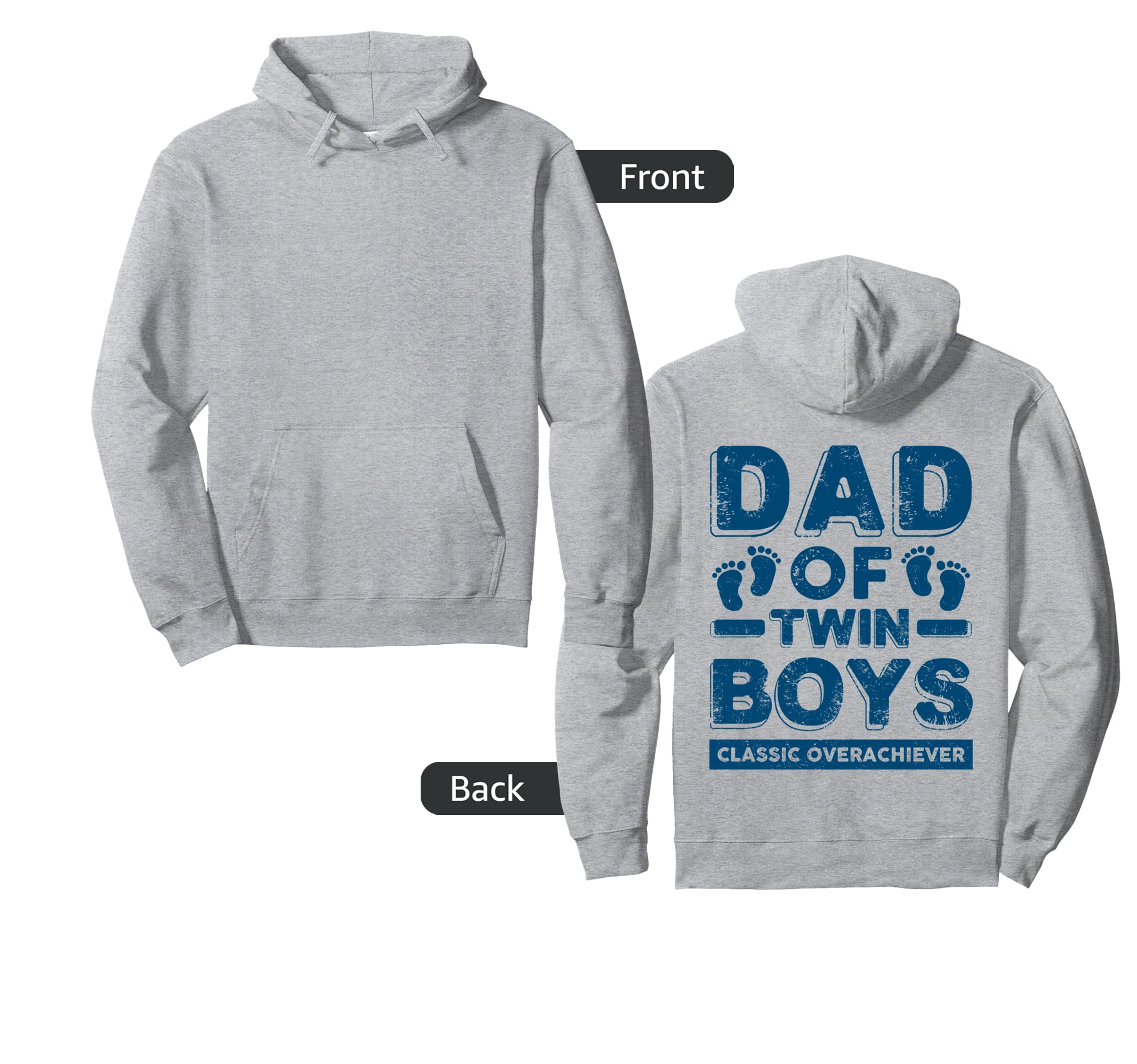 Dad Twin Overachiever Funny Twin Dad Hoodie - Novelty Apparel Men Women - T-Shirt, Sweatshirt, Hoodie