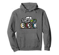 Monster Truck Big Race Dad Trucker Hoodie - Fun Novelty Design Men Women - T-Shirt, Sweatshirt, Hoodie