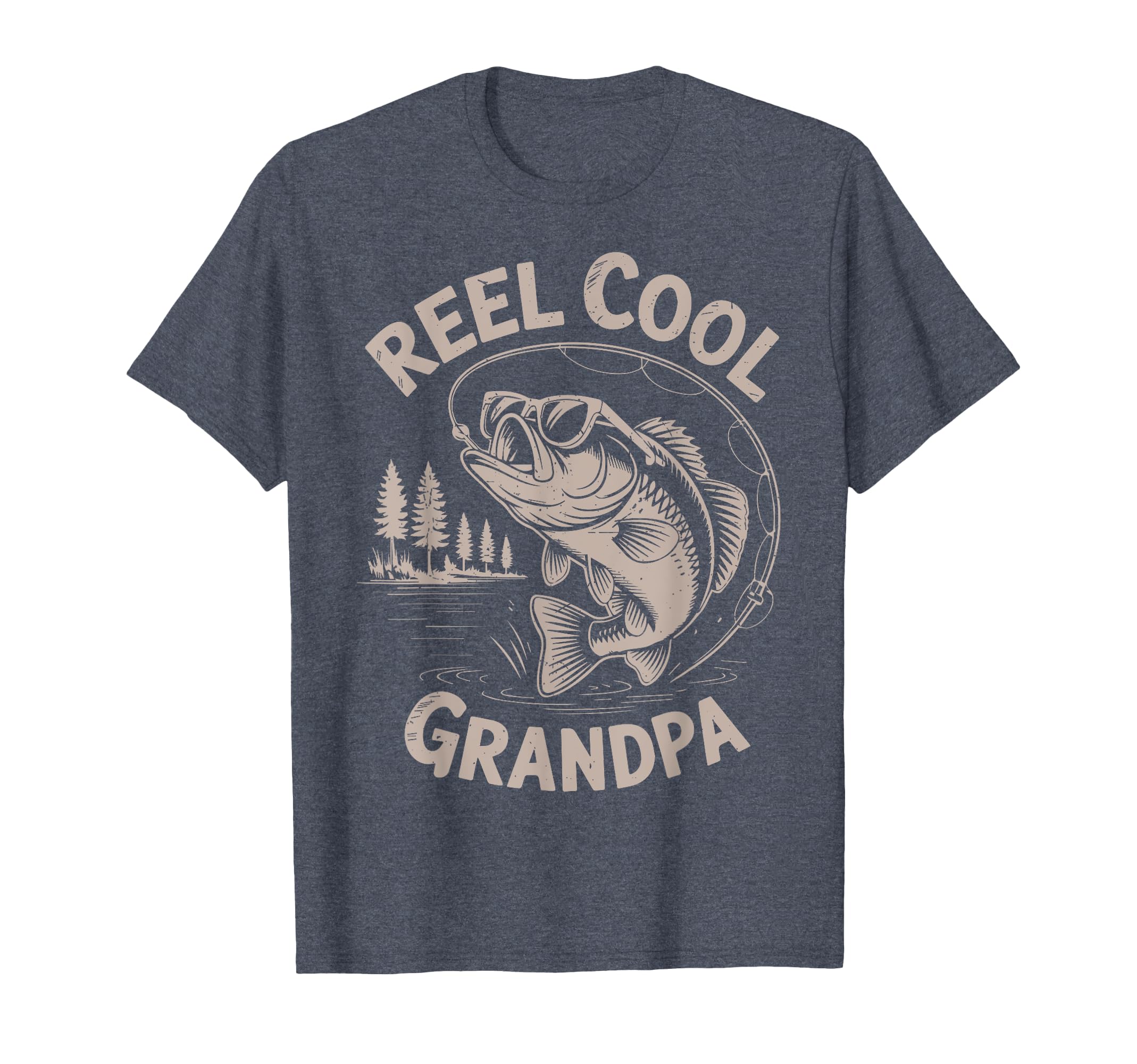 Reel Great Grandpa Step Dad Fishing T-Shirt - Graphic Print for Adults - T-Shirt, Sweatshirt, Hoodie