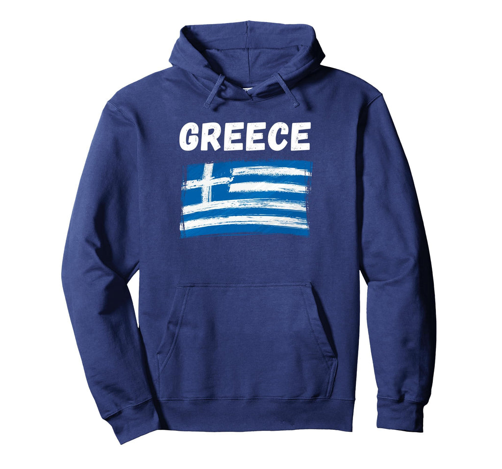 Greece Flag Holiday Grunge Greek Flag Hoodie - Trendy Graphic for Adults - T-Shirt, Sweatshirt, Hoodie