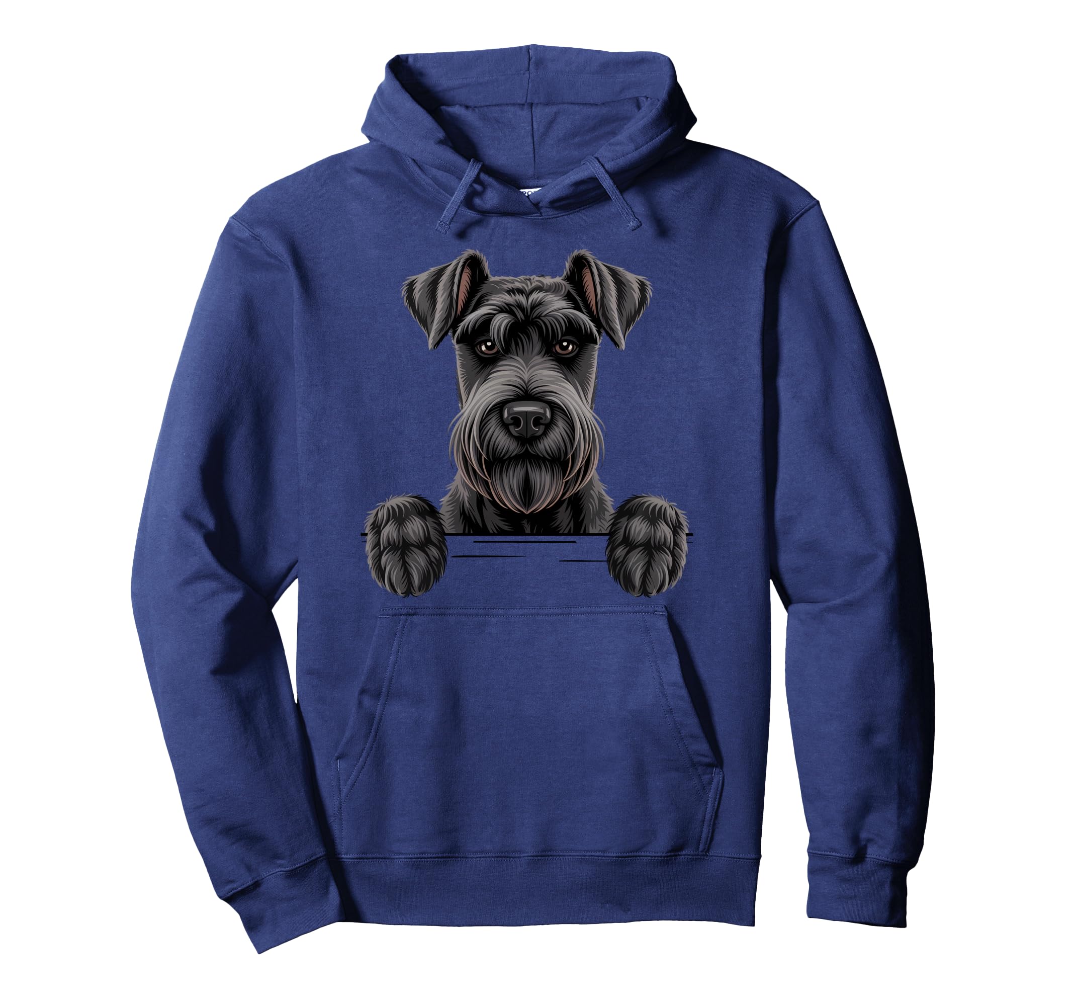 Giant Schnauzer Funny Peeking Pocket Hoodie - Streetwear Style for Adults - T-Shirt, Sweatshirt, Hoodie