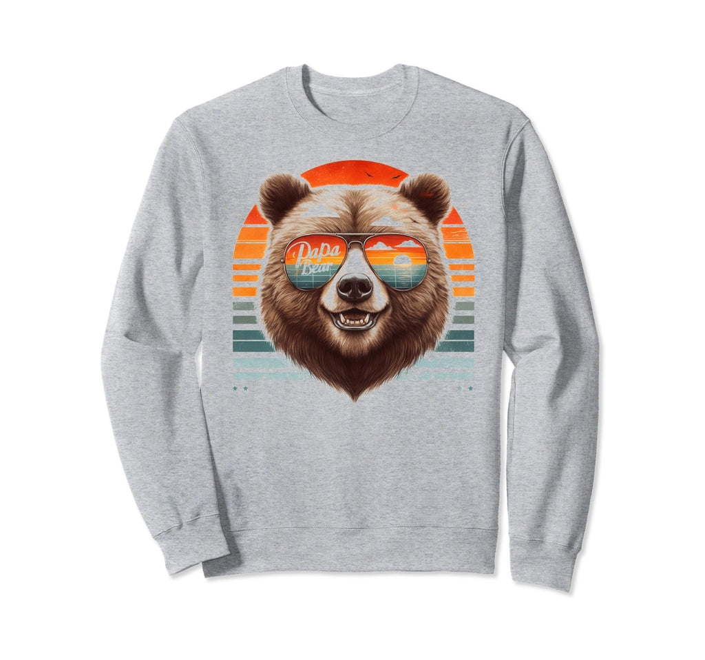 Papa Bear Sunglasses Funny Bear Sweatshirt - Aesthetic Graphic Men Women - T-Shirt, Sweatshirt, Hoodie