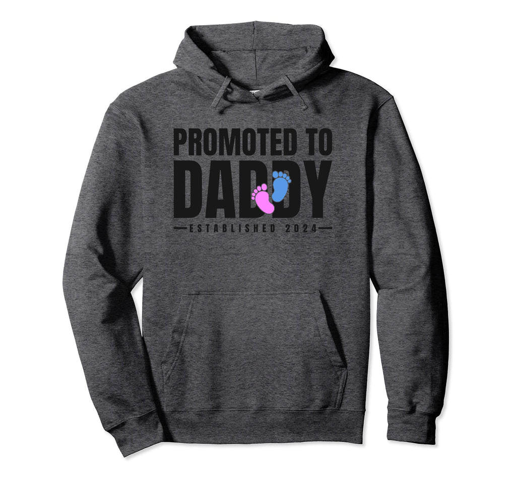 Promoted To Daddy Established 2024 Hoodie - Aesthetic Graphic Men Women - T-Shirt, Sweatshirt, Hoodie