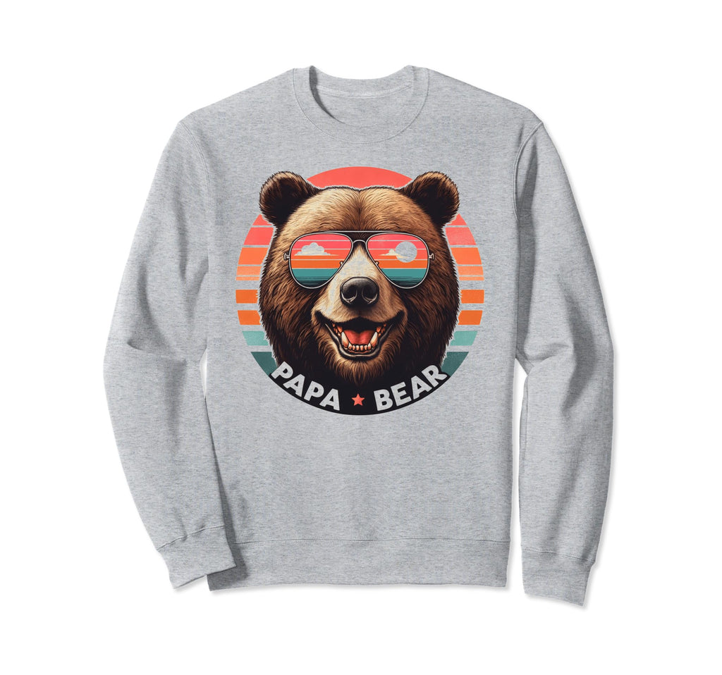 Papa Bear Sunglasses Funny Bear Dad Sweatshirt - Graphic Print for Adults - T-Shirt, Sweatshirt, Hoodie