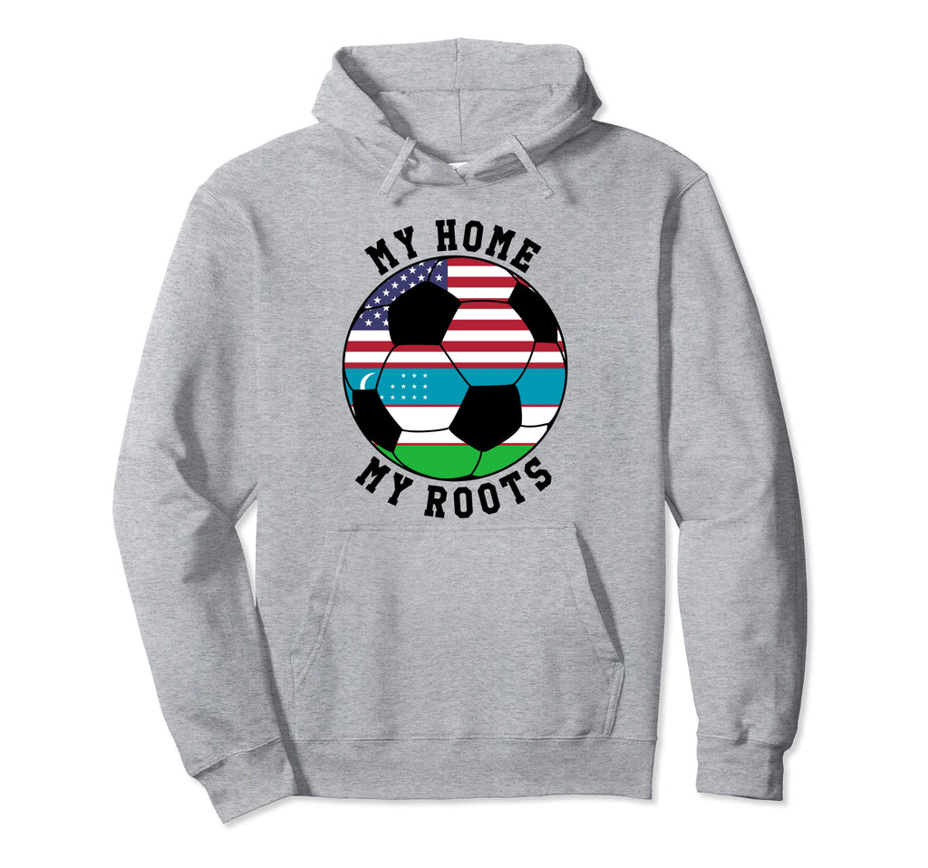 My Home My Roots Uzbekistan Flag Hoodie - Aesthetic Graphic for Adults - T-Shirt, Sweatshirt, Hoodie