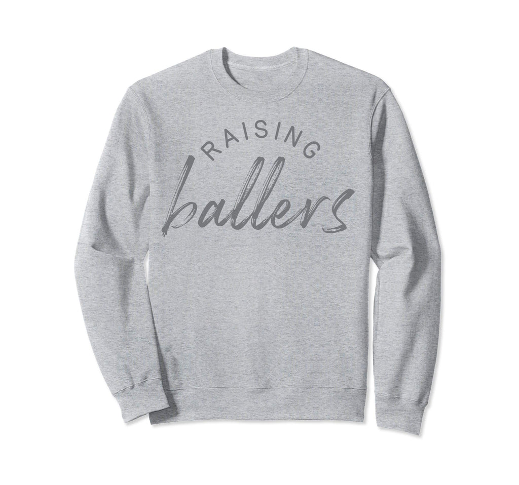 Raising Ballers Mom Mothers Day T-Shirt - Fun Novelty Design for Adults - T-Shirt, Sweatshirt, Hoodie