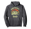 Funny One Happy Camper Dad Birthday Hoodie - Aesthetic Graphic Men Women - T-Shirt, Sweatshirt, Hoodie
