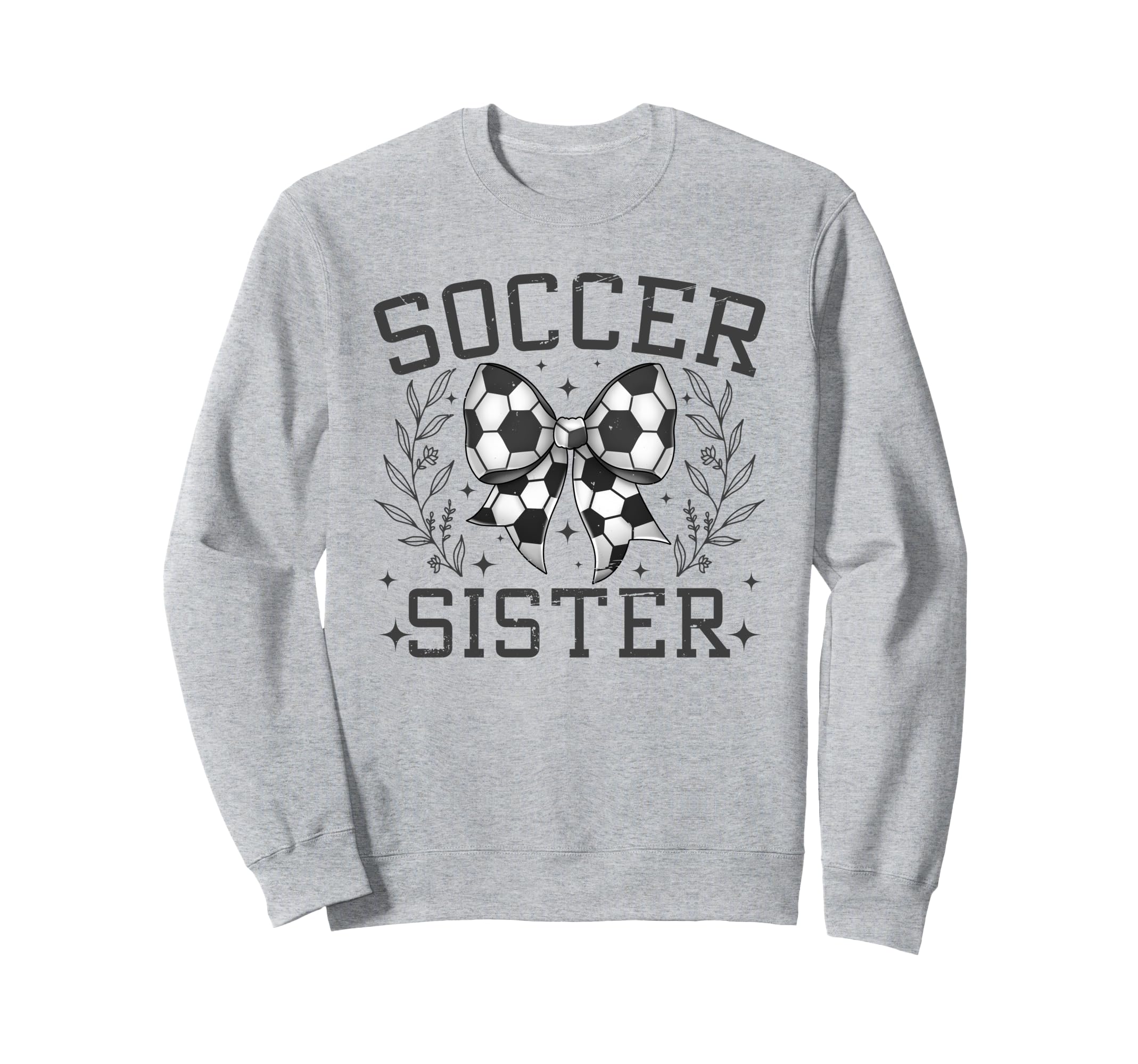 Coquette Bow Soccer Sister Game Day Sweatshirt - Trendy Graphic for Adults - T-Shirt, Sweatshirt, Hoodie