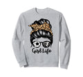 Life Messy Bun Hair Funny Soccer Sweatshirt - Unique Graphic Unisex - T-Shirt, Sweatshirt, Hoodie