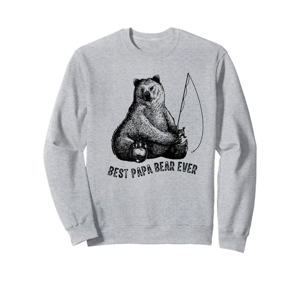 Best Papa Bear Fishing Rod Hoodie - Custom Art Print for Adults - T-Shirt, Sweatshirt, Hoodie