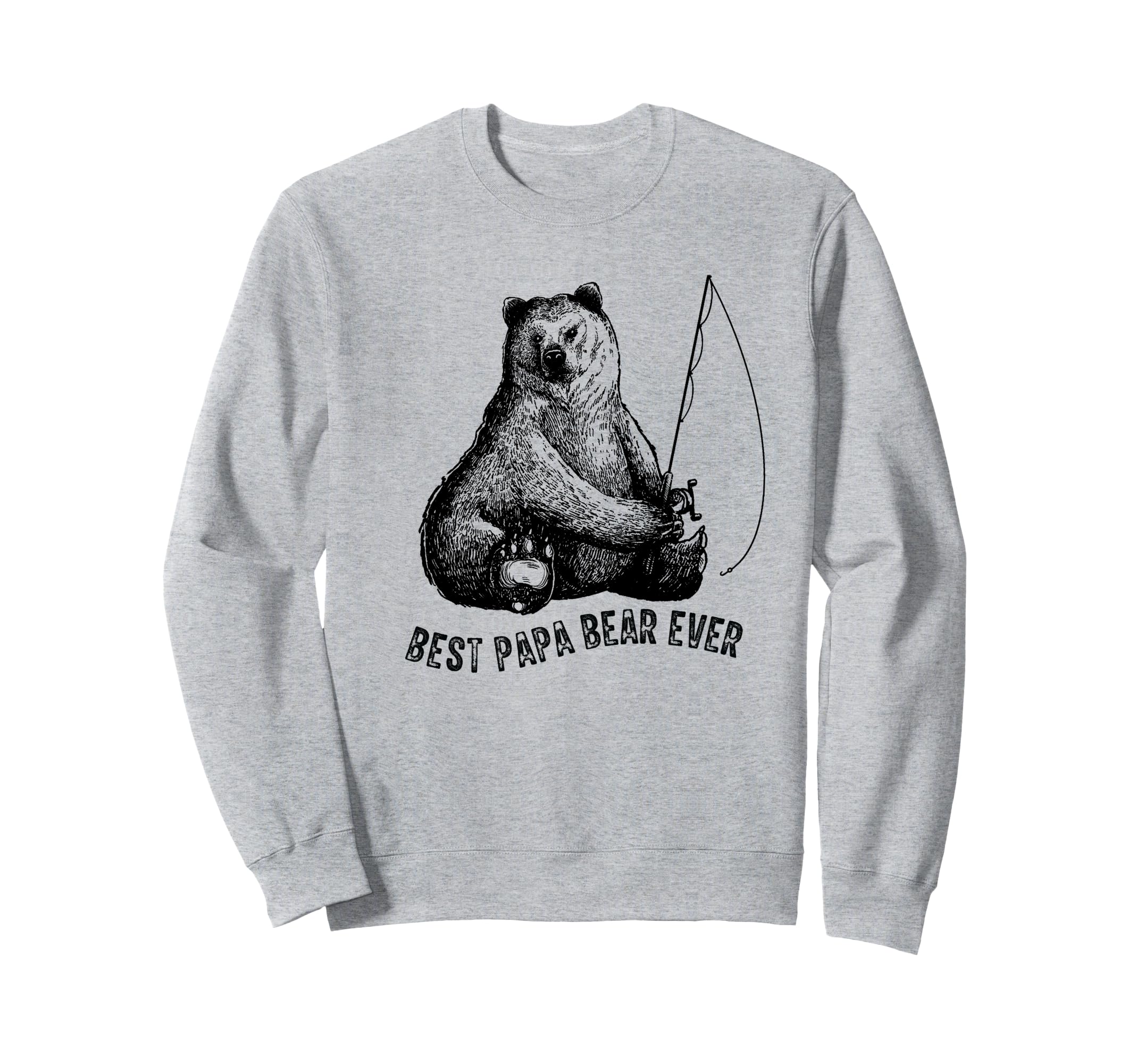 Best Papa Bear Fishing Rod Hoodie - Custom Art Print for Adults - T-Shirt, Sweatshirt, Hoodie