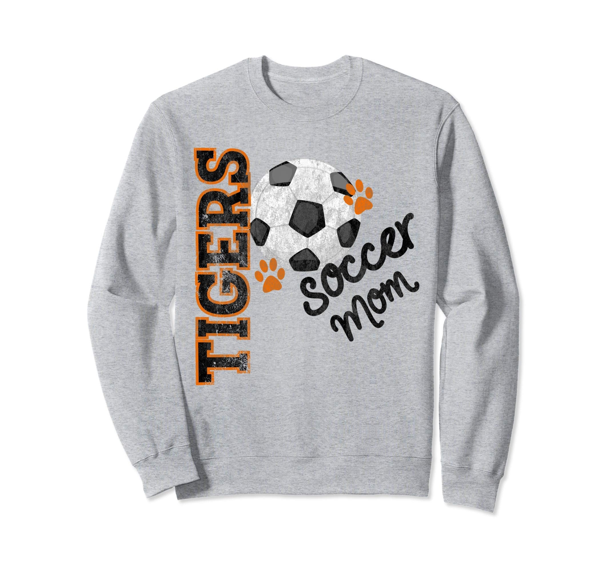 Tigers Soccer Mom Ball Football Mascot Sweatshirt - Trendy Graphic Unisex - T-Shirt, Sweatshirt, Hoodie