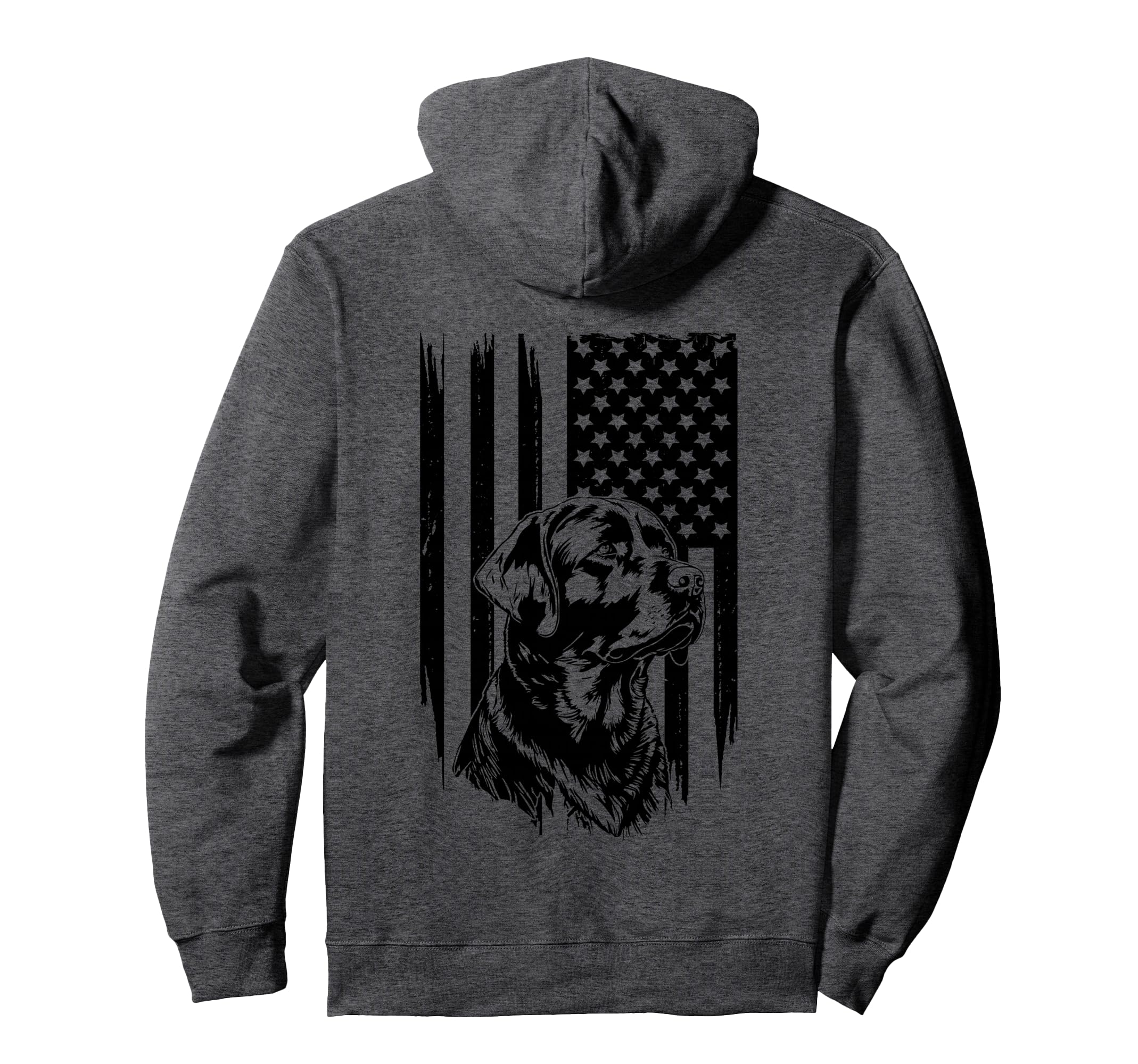 American Flag Labrador Retriever Dog Hoodie - Aesthetic Graphic Unisex - T-Shirt, Sweatshirt, Hoodie