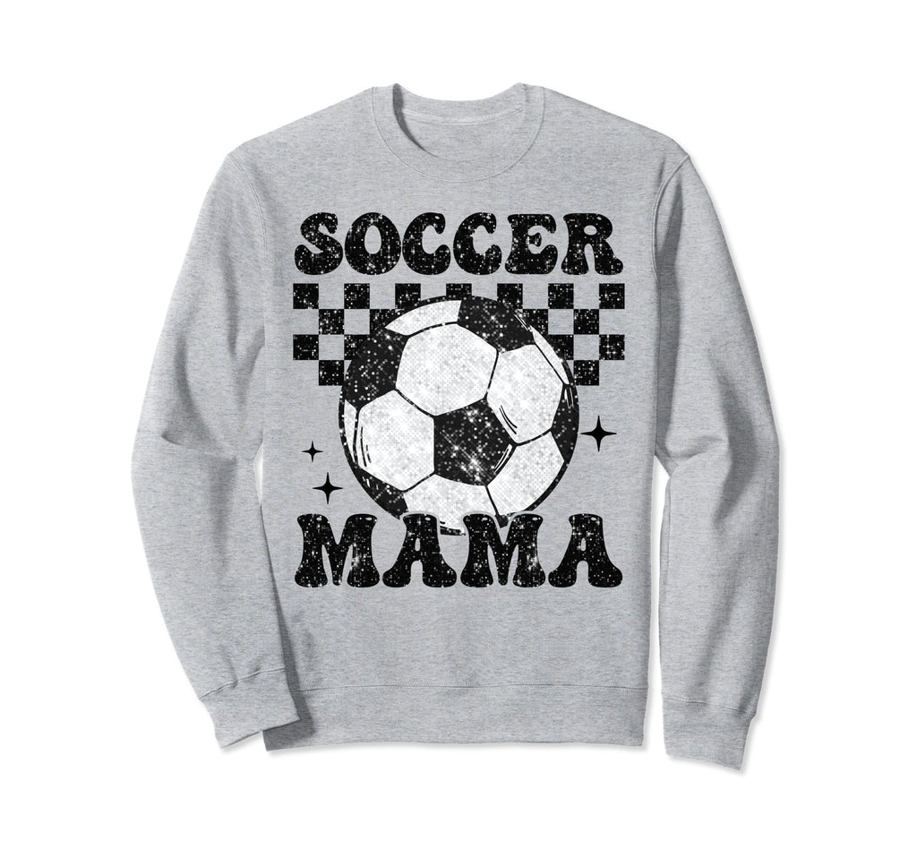 Soccer Mama Checkered Funny Soccer Sweatshirt - Unique Graphic Unisex - T-Shirt, Sweatshirt, Hoodie
