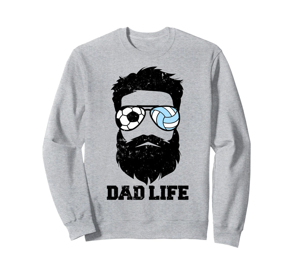 Soccer Volleyball Dad Messy Hair Sweatshirt - Fun Novelty Design Men Women - T-Shirt, Sweatshirt, Hoodie