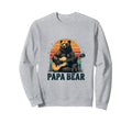 Papa Bear Guitar Sunset Sweatshirt - Minimalist Print Men Women - T-Shirt, Sweatshirt, Hoodie